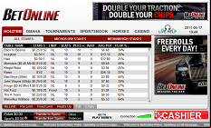 Bet Online Poker Lobby